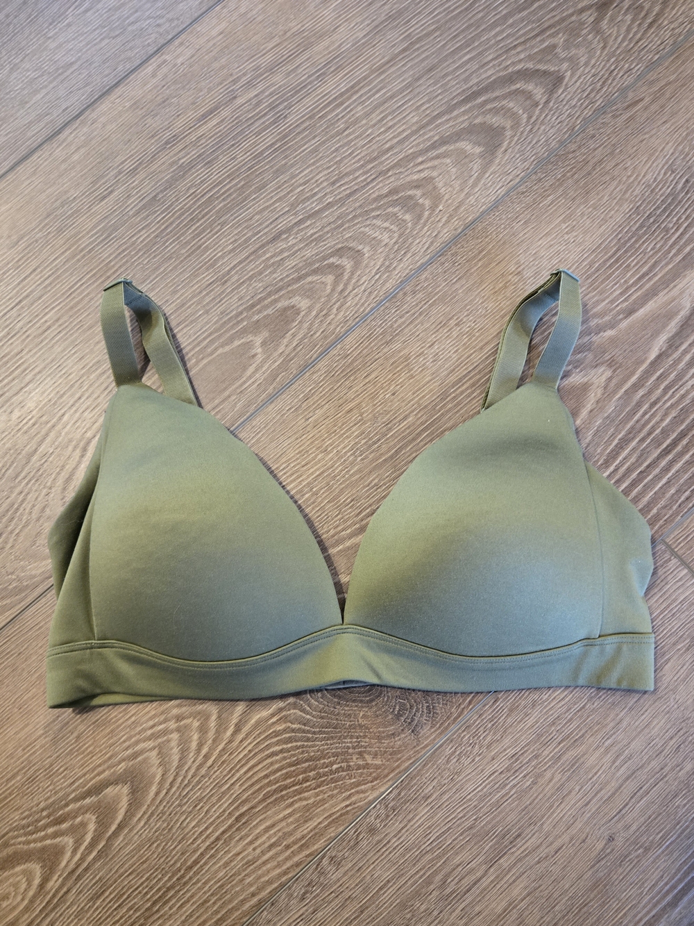 Auden Olive Green Wireless Soft-Cup Bra
